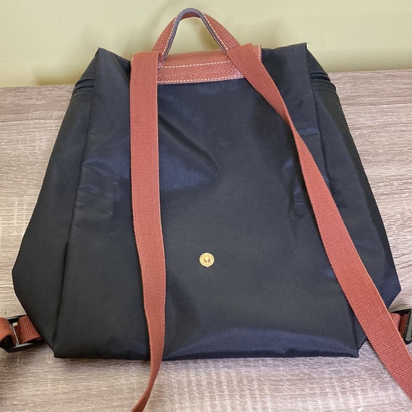 Longchamp Bags Longchamp Le Pilage Navy Blue Nylon Backpack Poshmark